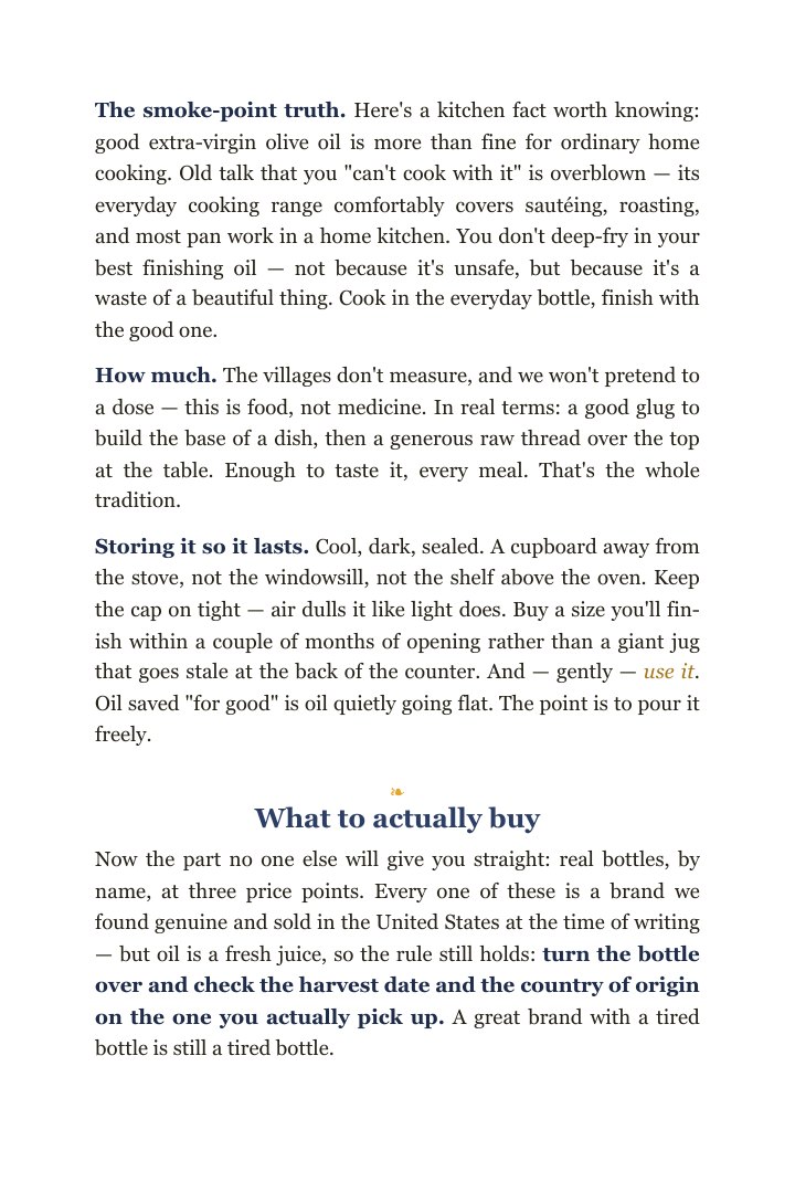 Sample buying-guide page